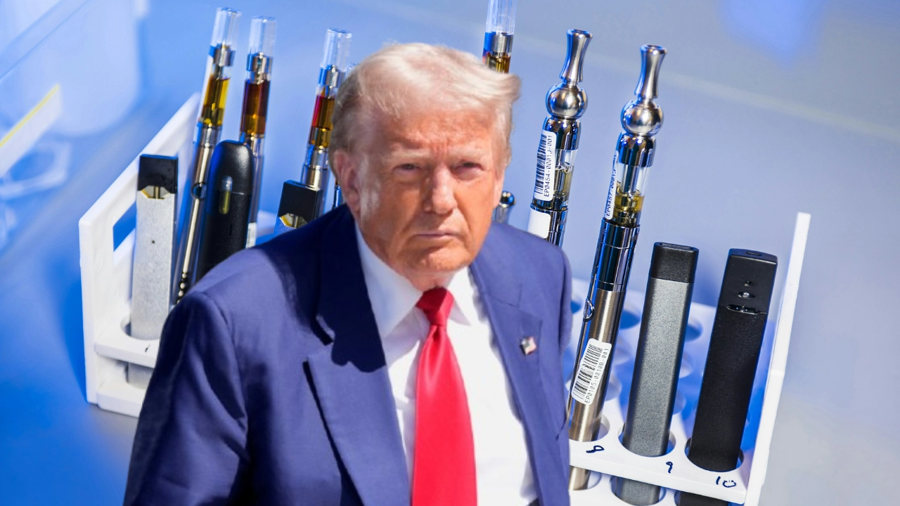 Donald Trump said he wants to 'save vaping'. (Photo credit: Unsplash, AP)